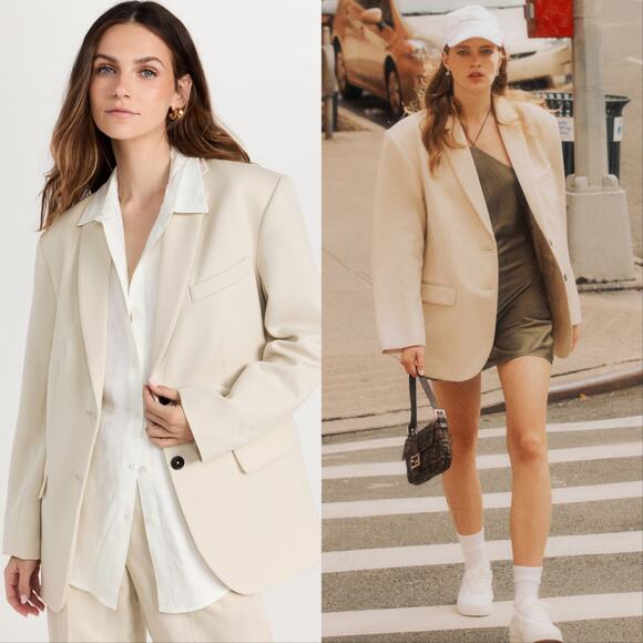 Anine Bing Quinn Oversized Blazer Jacket - Picture 1 of 5